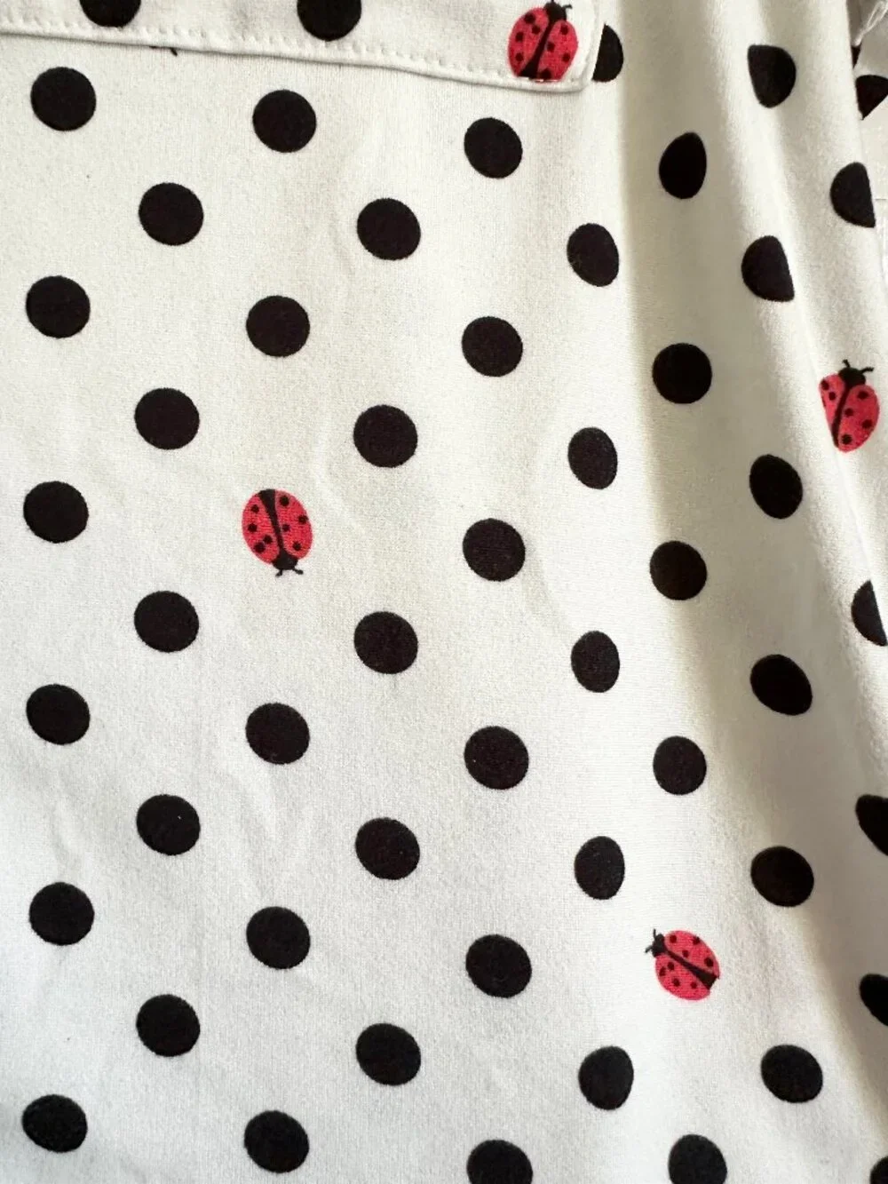 Kate Spade Lady Bug Polka Dot Super Soft Pajama Set M